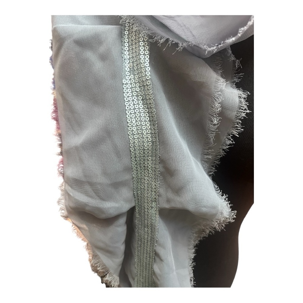 NWT Gray Candies ruffle and sequins scarf - Picture 2 of 4